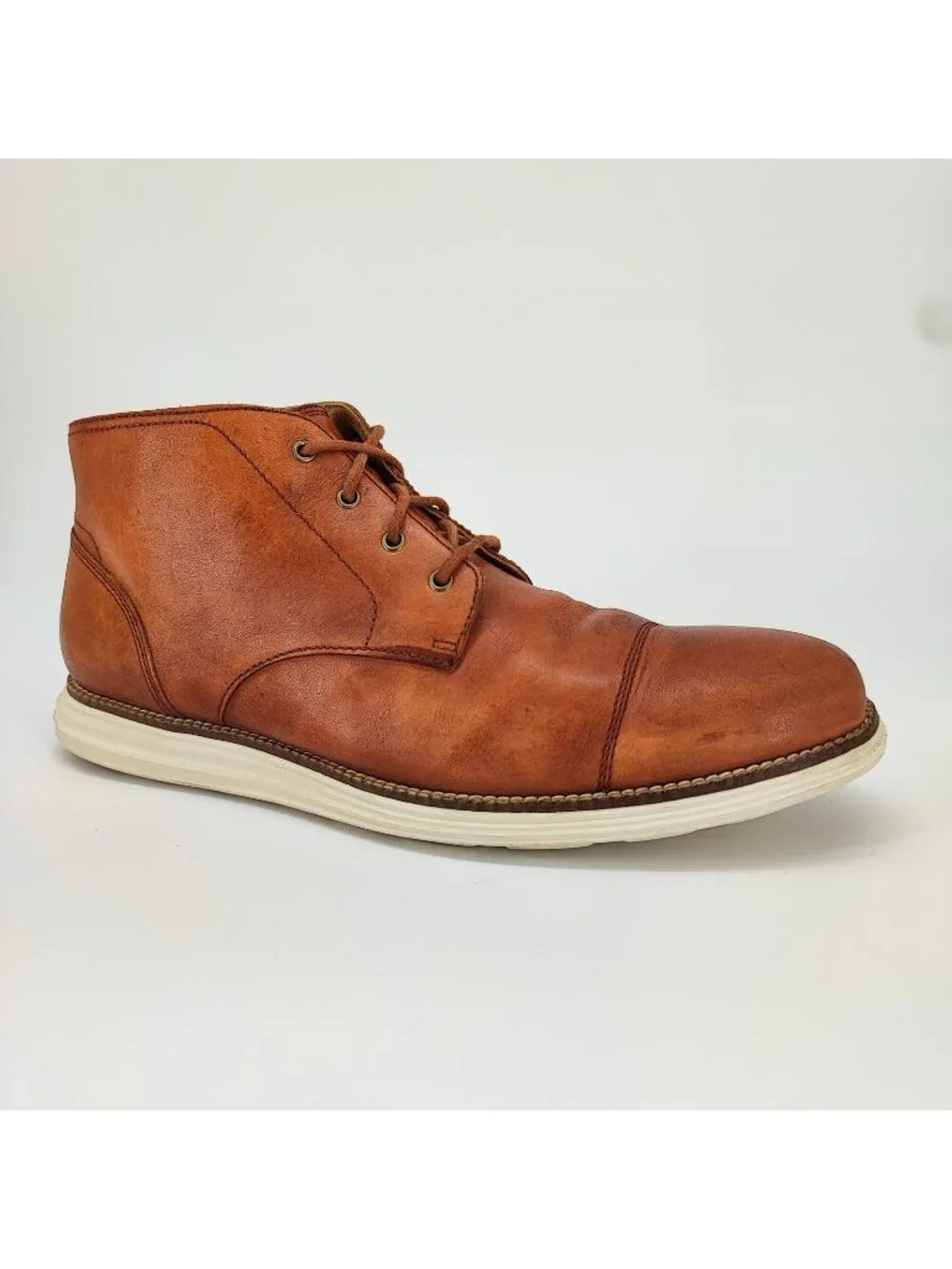 Cole Haan Grand Men's Size 10.5 Shoes Leather Brown Casual Wing Tip C21160